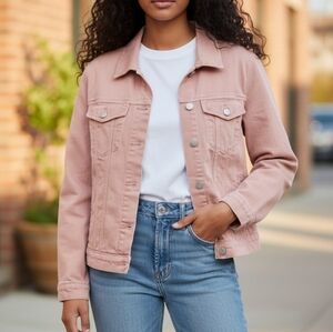 Liverpool Women's Pink Denim Jacket Large